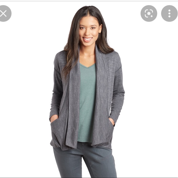 KUHL Women’s Helix Wrap Long Sleeve Cardigan Sweater Gray Size Medium - Picture 3 of 9